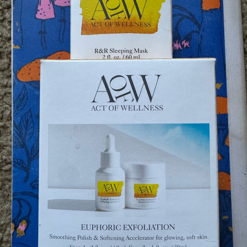 Act of Wellness Euphoric Exfoliation and R&R Sleeping Mask set